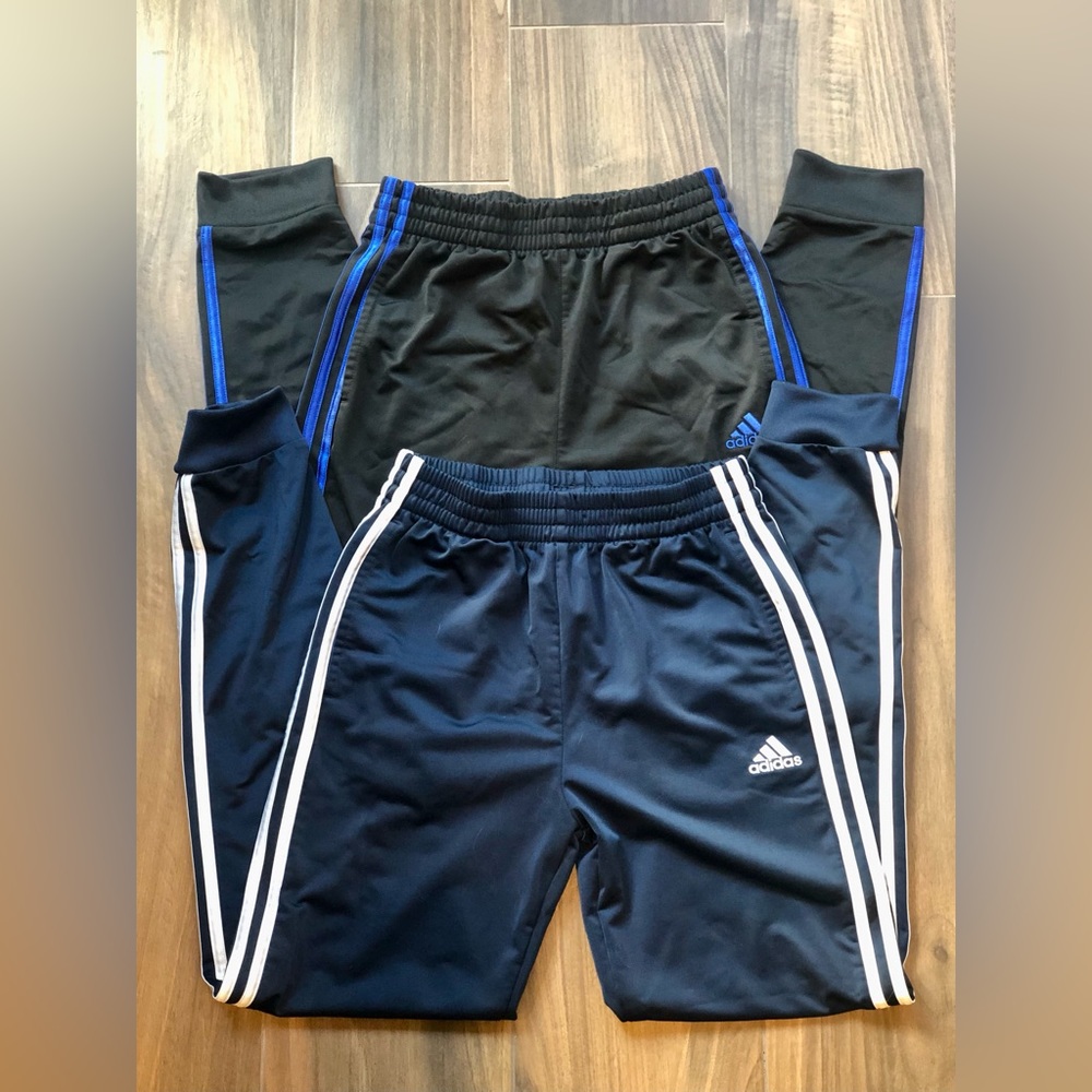 2 pairs of Adidas Tricot Jogger Pants Size Youth L (14/16)